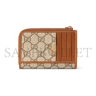 GUCCI GG EMBLEM ZIP CARD CASE 821804 (13*8.5*3cm)